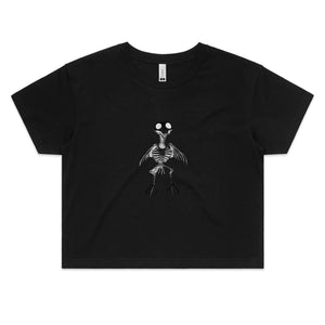 Raven Skeleton Crop Tee