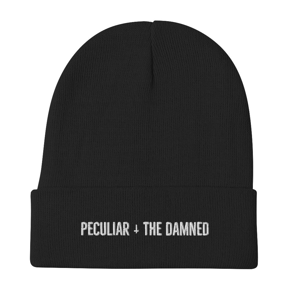 Peculiar + The Damned Logo Embroidered Beanie