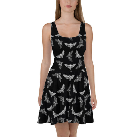 Death Moth Skater Dress